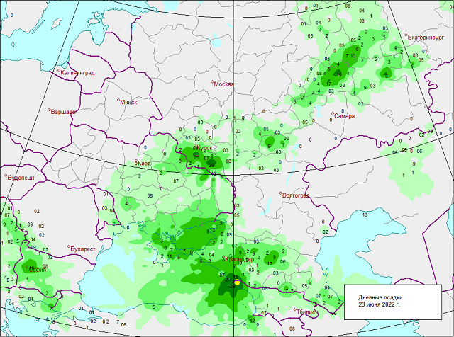 Где области дождя. Гисметео карта Смоленск.