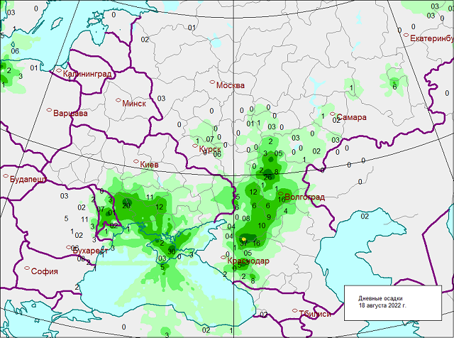 Карта осадков чувашия гисметео