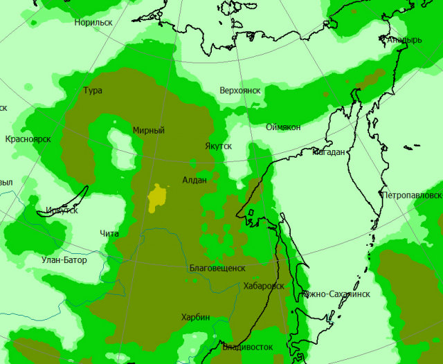 Карта дождя gismeteo