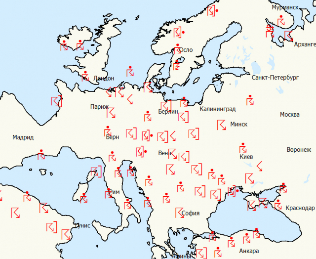 Карта града gismeteo