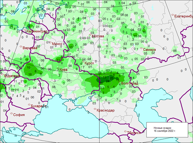 Погода на карте в липецке осадков реальном