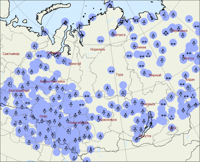 Погода в снежном карта