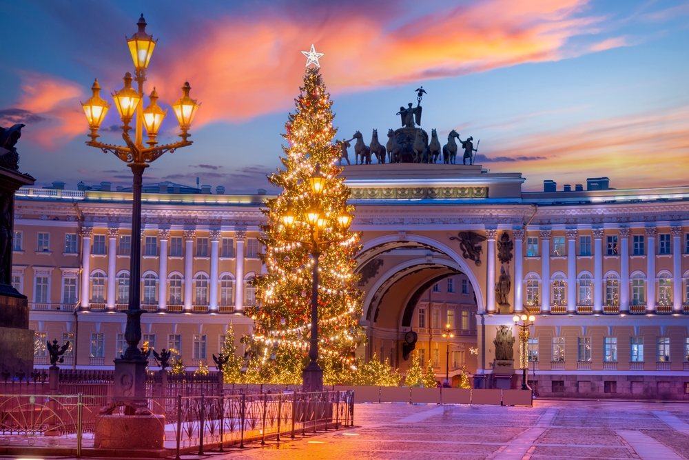 Питер в новый год фото города