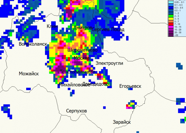 Карта осадков сергиев посад в реальном